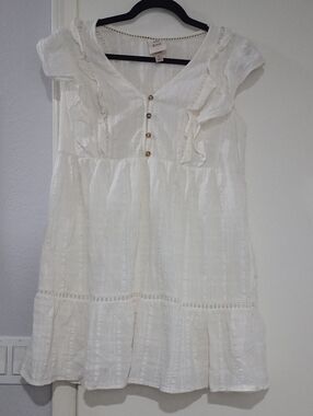 Knox Rose | Dresses | Knox Rose Dress Womens Small White Sleeveless Button  Front Smocked Lined Boho | Poshmark